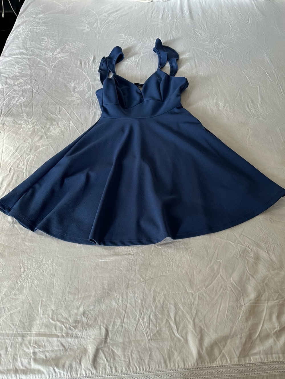Windsor Navy Fit-and-Flare Mini Dress